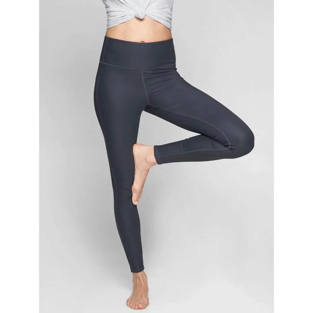 Athleta Leggings Blue High Rise Shine Chaturanga Tight